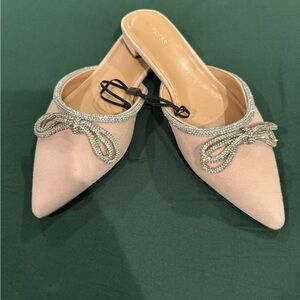 Express Pink Embellished Women's Mules